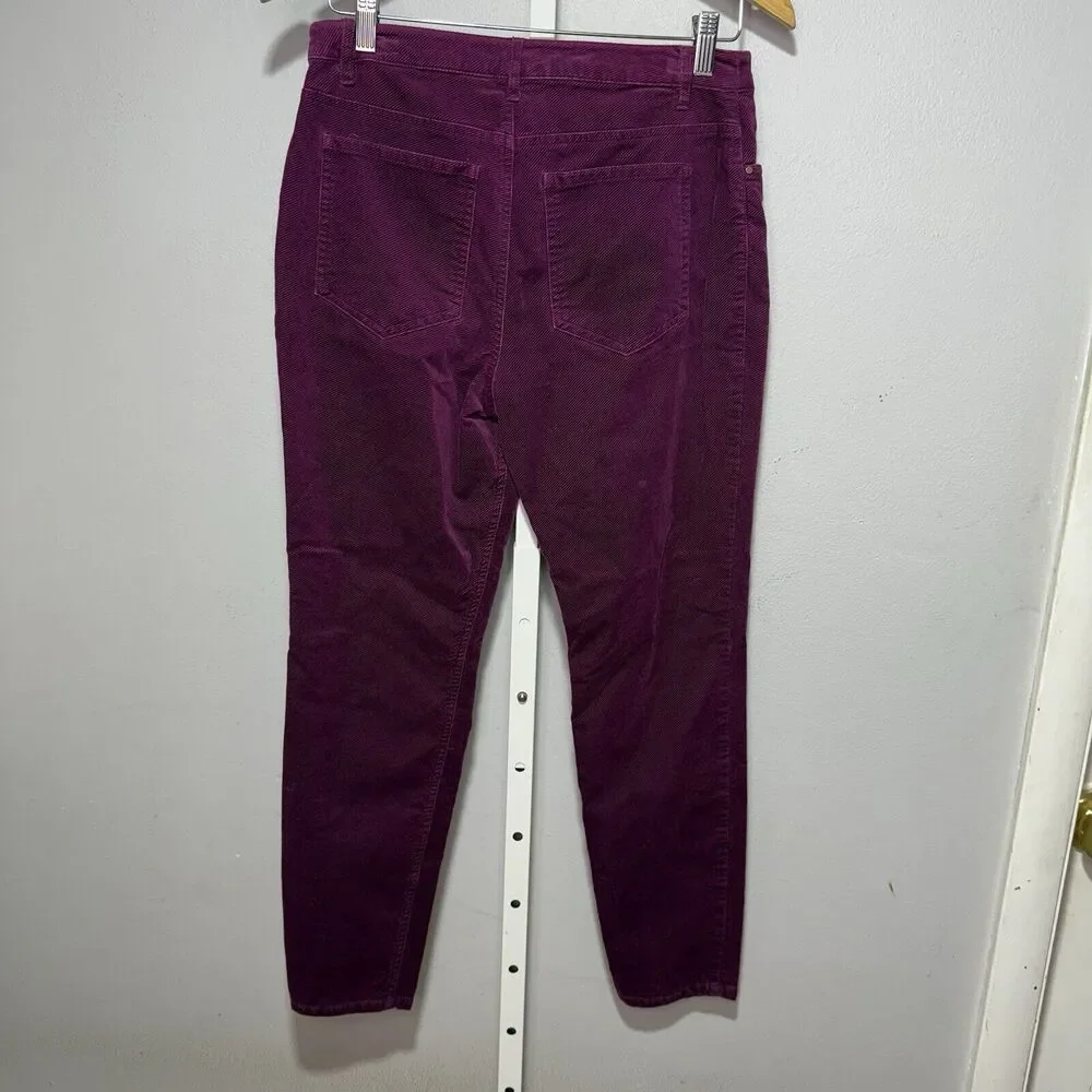 Boden The Soho Skinny Corduroy Pants Women's Size 6P Plum Purple Casual - Picture 3 of 8